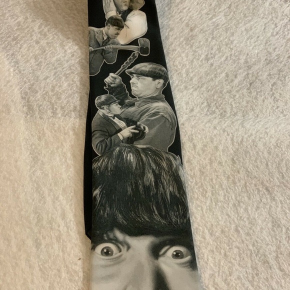 Vintage Ralph Marlin Three Stooges "Moe" Neck Tie 1994 Maurer Productions EUC - Picture 2 of 3